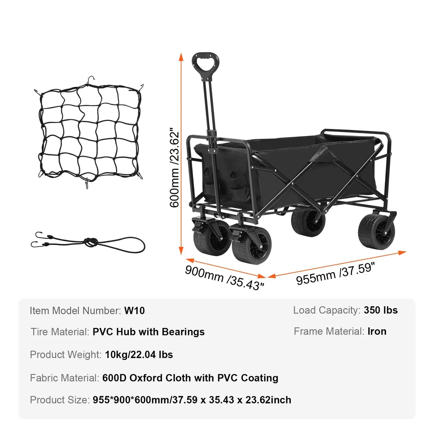 VEVOR Foldable Double Decker Wagon, Summervibes