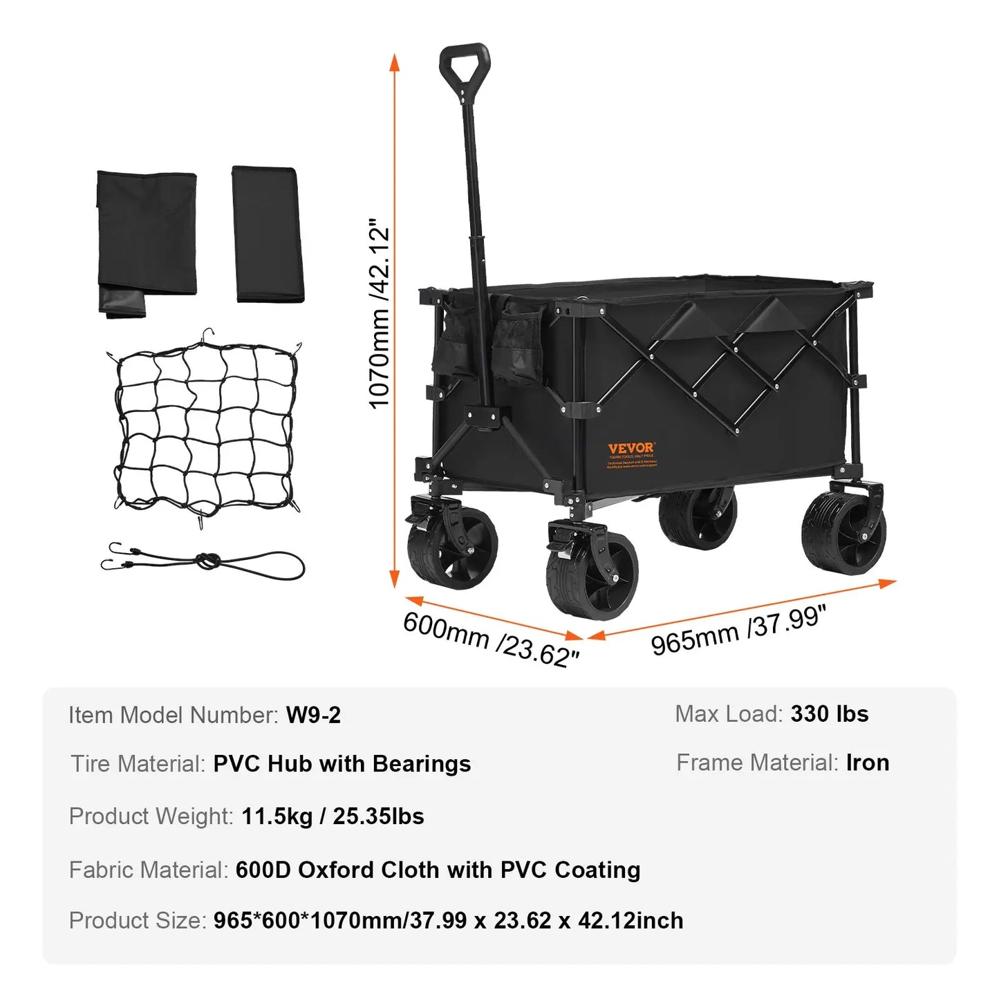 VEVOR Foldable Double Decker Wagon, Summervibes