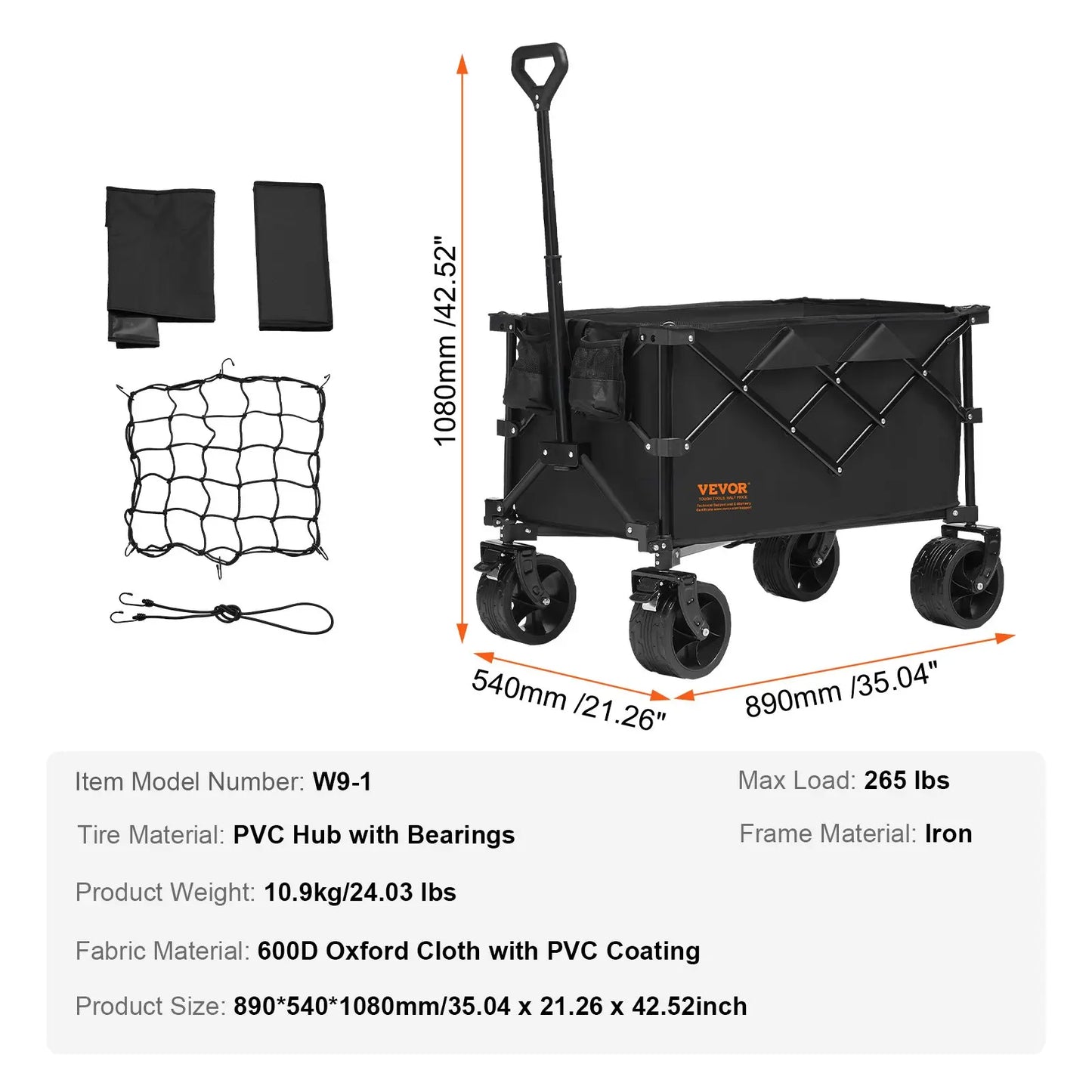 VEVOR Foldable Double Decker Wagon, Summervibes