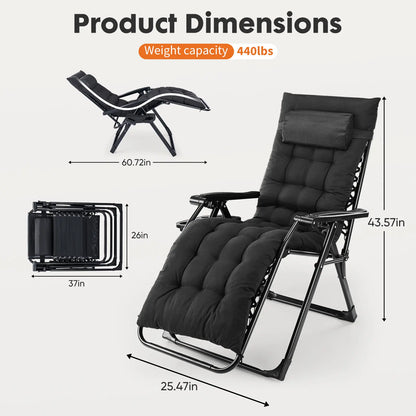 Zero Gravity Chair, Reclining Camping Lounge Chair