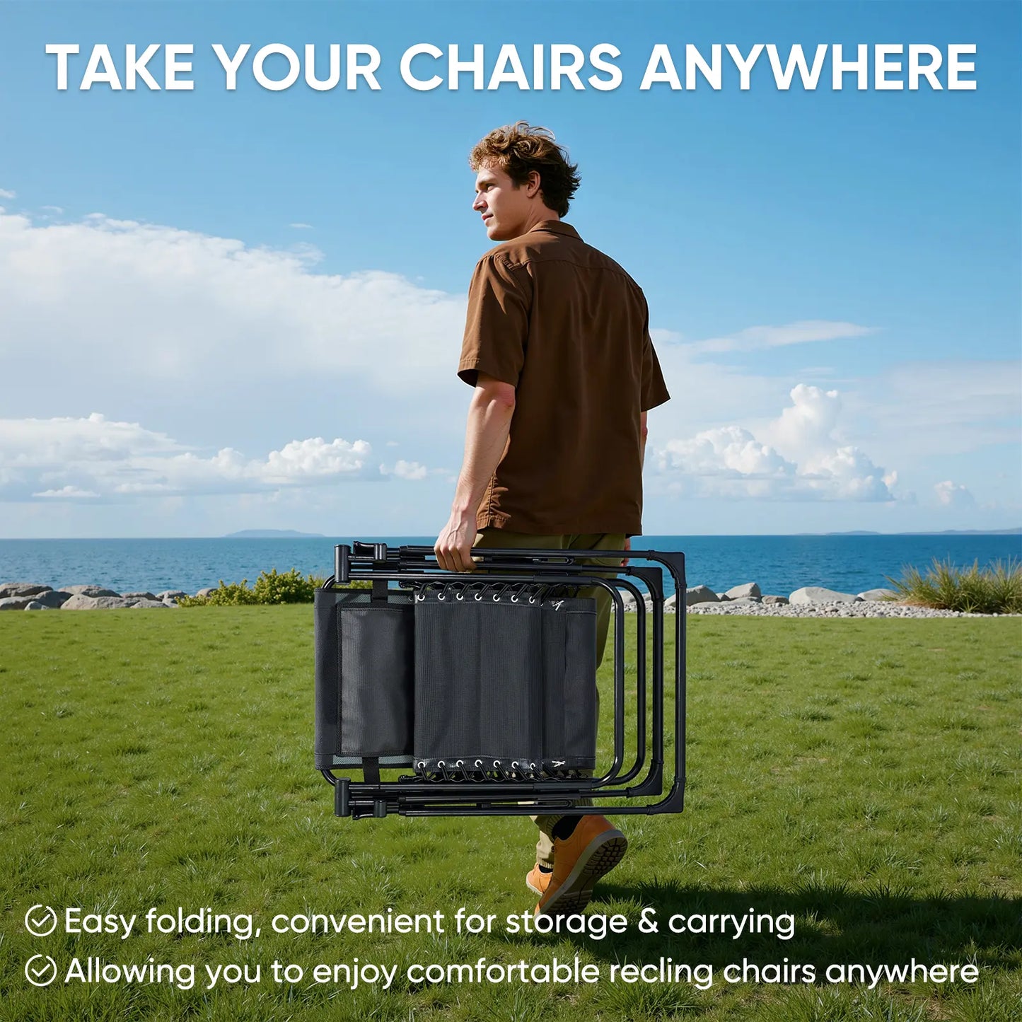 Zero Gravity Chair, Reclining Camping Lounge Chair